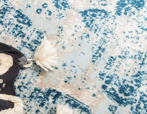 Vista 200 de Unique Loom Sofia Collection - Alfombra de área - Salle Garnier (3' 3" x 5' 3" Rectángulo, Turquesa/Azul)