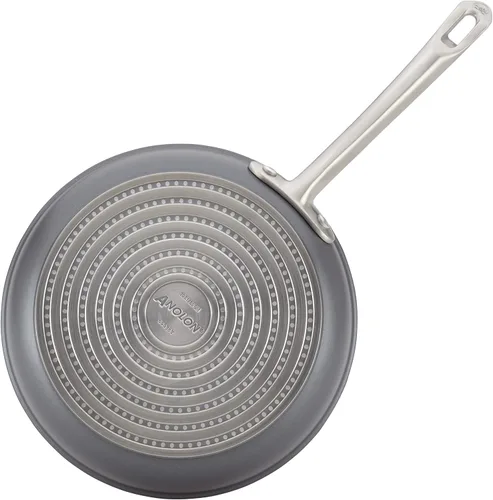 Vista 16 de Anolon Accolade - Juego de ollas y sartenes antiadherentes anodizadas forjadas, juego de utensilios de cocina de inducción, 12 piezas, gris piedra