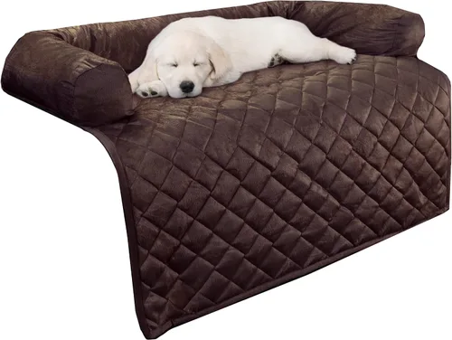 Vista 10 de Funda para sofá para perros - Protector de muebles para mascotas de 35x35 con refuerzo de espuma de memoria en el cuello, tela acolchada y capa base