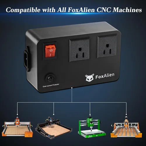 Vista 11 de FoxAlien Interruptor de relé del módulo de relé para máquinas enrutadoras CNC, enrutadores y colector de polvo con control sincrónico