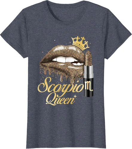 Vista 25 de Scorpio Queen - Zodiac Sign Horoscope Birthday T-Shirt Negro