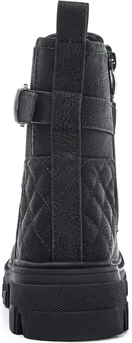 Vista 8 de GLOBALWIN Botas de combate para mujer, botas con cordones para mujer, botines para mujer, tacón bajo