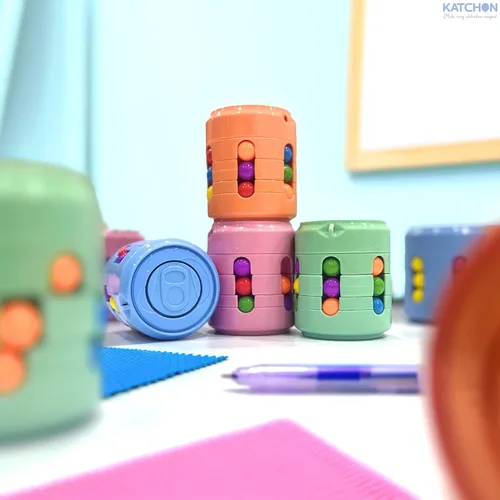 Vista 7 de KatchOn, 12 piezas de rompecabezas de frijoles mágicos Fidget Spinner Fidget Multicolor