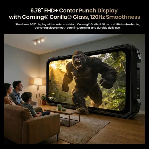 Vista 7 de FOSSIBOT Smartphone con medición de distancia, teléfono resistente, 5G 6.78" FHD+ Smartphone, cámara de 32MP + cámara de 50MP