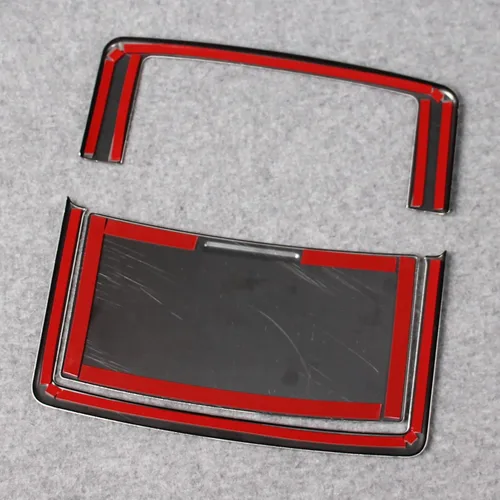 Vista 5 de Beautost Compatible con Nissan Rogue 2021 2022 2023 2024 2025 2026 Luz de lectura frontal de techo marco de mapa (negro)