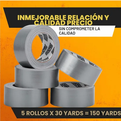 Vista 9 de Lockport Paquete de 5 cintas adhesivas resistentes al agua, cinta adhesiva plateada fuerte a granel para reparaciones interiores y exteriores