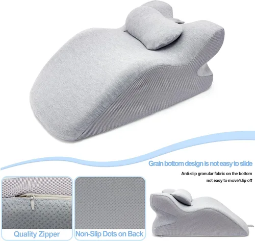 Vista 6 de Generic Almohada Cuña Triangular Ergonómica de Espuma Viscoelástica para Adultos para Cabecero de Cama para Sentarse, Alivio del Dolor de Espalda