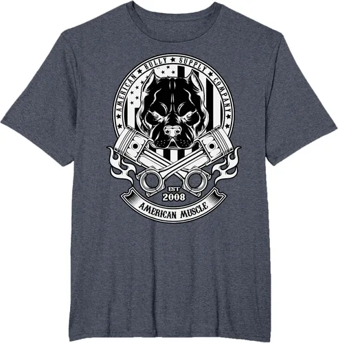 Vista 49 de American Muscle - Camiseta de cabeza dura Pit Bull American Bully, Negro, S