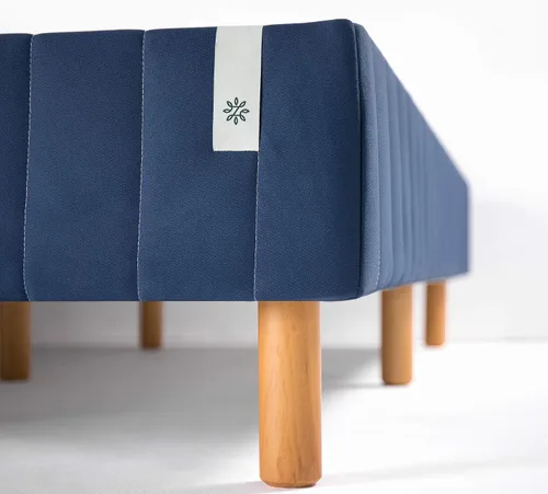 Vista 10 de Colchón Zinus Justina con somier tipo plataforma y patas, Acero Tela Madera, Gris