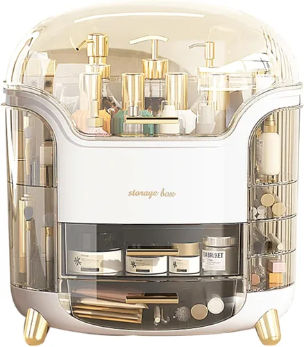 Vista 8 de Omeily Organizador de Maquillaje Grande Mejorado Organizador de Tocador de Encimera Organizador de Cosméticos Caja de Almacenamiento de Maquillaje