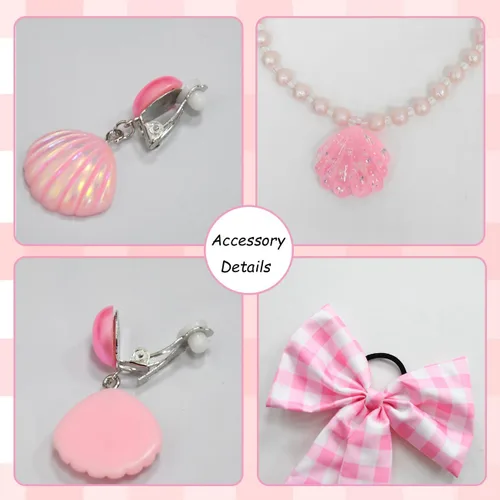 Vista 5 de XYTYJQ Disfraz de personaje de película para niñas pequeñas con accesorios, 4 piezas