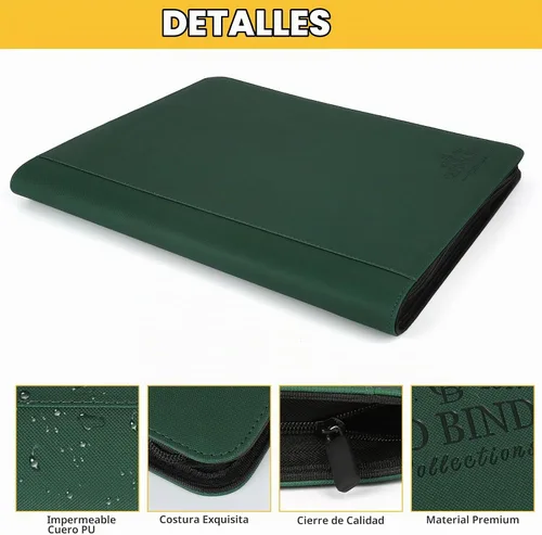 Vista 3 de Carpeta Toploader CARDBINDER, Estuches Duros Toploader, Fundas de 4 Bolsillos para hasta 128 Tarjetas. Carpeta de Tarjetas Toploader con Fundas