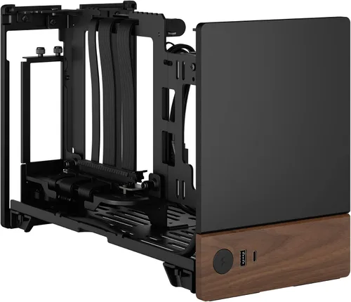 Vista 18 de Fractal Design Terra Graphite - Panel frontal de madera de nogal - Factor de forma pequeño - Carcasa para juegos Mini ITX - Cable elevador PCIe 4.0
