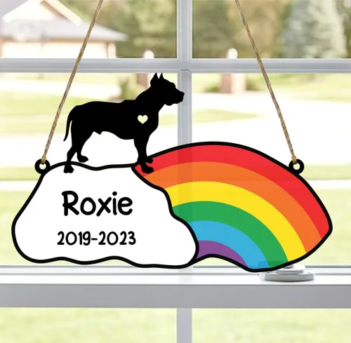 Vista 23 de LOVELYPOD Rainbow Bridge - Regalos conmemorativos para mascotas, regalos conmemorativos para perros afganos por pérdida de sabueso afgano, regalo