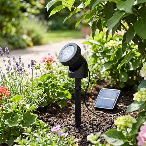 Vista 3 de BAFOVY - Foco solar subacuático, 6 luces LED con sensor oscuro automático para decoración de fuente de estanque de jardín y piscina