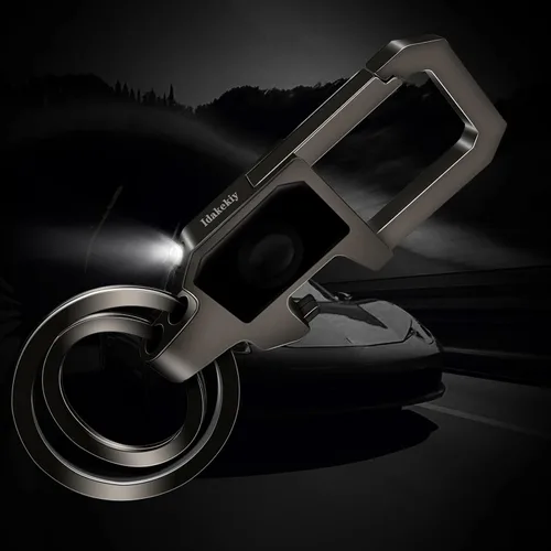 Vista 3 de Idakekiy Key Chain LED Light and Bottle Opener with 2 Key Rings Car Key Chain for Men and Women