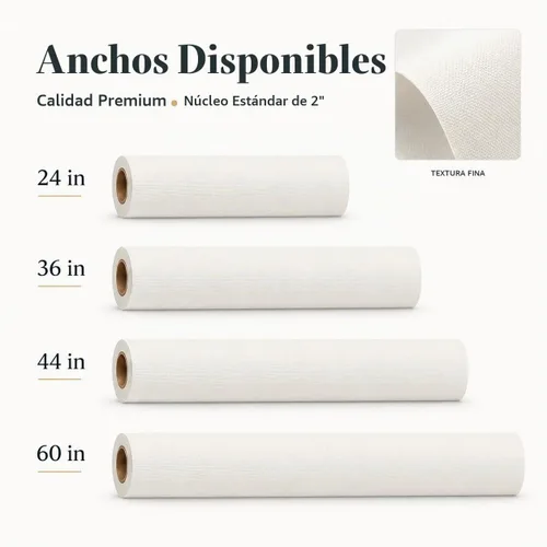 Vista 2 de Rollo de lona mate de algodón de alta calidad, secado rápido, compatible con impresora de inyección de tinta de gran formato, perfecto para bellas