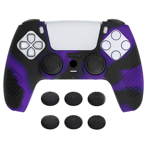 Vista 29 de eXtremeRate PlayVital Aqua Green 3D Studded Edition Anti-Slip Silicone Cover Skin for ps5 Controller, Soft Rubber Case for PS5 Wireless Controller