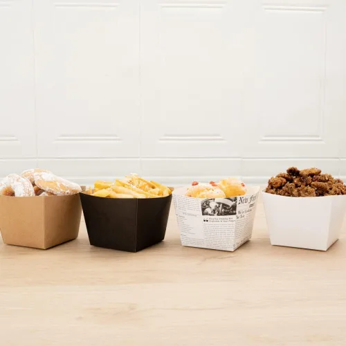 Vista 7 de Restaurantware Caja cuadrada de papel negro, 4.3 x 3.2 pulgadas, paquete de 200