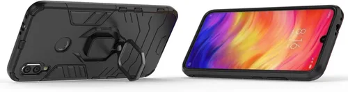 Vista 2 de LuluMain - Funda compatible con Xiaomi Redmi Note 7, Redmi Note7 Pro, soporte de agarre de anillo de metal a prueba de golpes