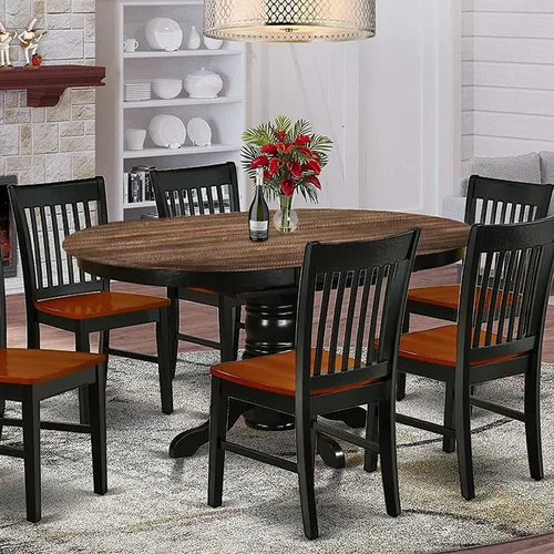 Vista 2 de XISUNYA Mantel ovalado ajustable para patio, de poliéster elástico rústico, mantel con estampado de tablones de madera dura, se adapta a mesas