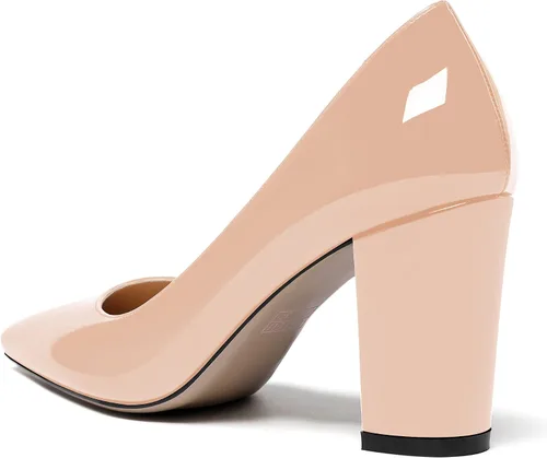 Vista 7 de WAYDERNS Zapatos de tacón alto con puntera puntiaguda para mujer, de 3.5 pulgadas