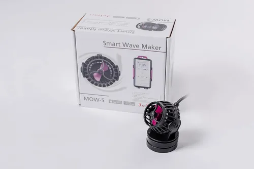 Vista 10 de Jebao MOW Smart Wave Maker con controlador de pantalla LCD para tanque de agua salada base magnética (MOW-3)