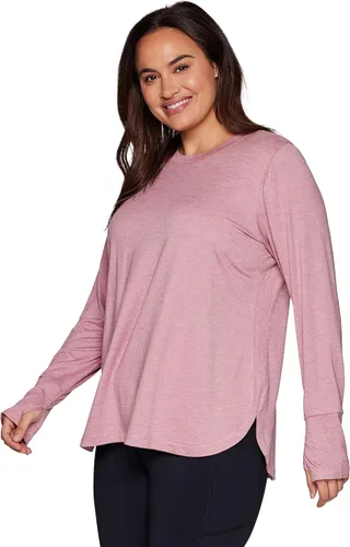 Vista 3 de RBX Active - Sudadera ligera de felpa francesa de manga larga para mujer