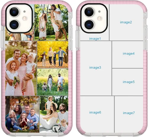 Vista 44 de Funda de teléfono personalizada para iPhone 11, diseño personalizado de fotos de collage de múltiples imágenes, resistente a los golpes, resistente