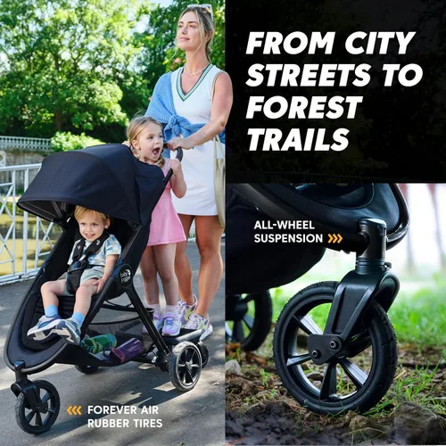 Vista 24 de Baby Jogger Maxi COSI, Be Safe, Adaptador de asiento de coche Cybex Compatible con cochecito doble City Mini 2, cochecito doble City Mini GT2