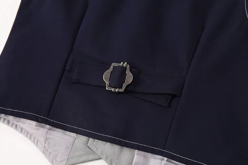 Vista 7 de Kimocat Traje de traje de manga larga para bebé, chaleco de esmoquin, traje de fiesta de cumpleaños para boda
