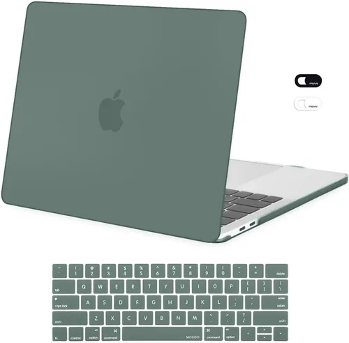 Vista 23 de MOSISO - Carcasa rígida de plástico, compatible con MacBook Pro de 13 pulgadas y cubierta para teclado y cámara web