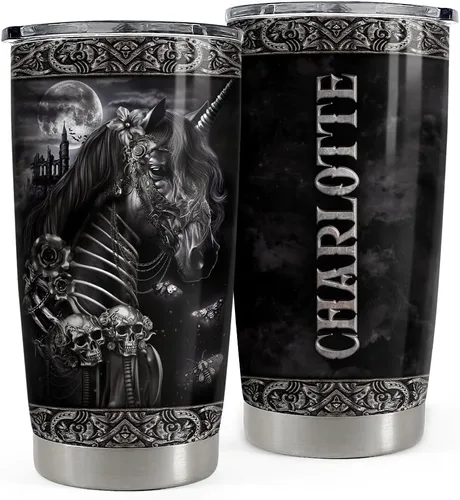 Vista 11 de SANDJEST Vaso personalizado de gato negro con texto en inglés «Just A Girls Who Loves Cat», vasos de 20 onzas y 30 onzas con tapa, regalo
