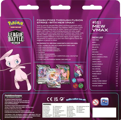 Vista 4 de Pokemon TCG: Baraja de batalla de la liga Mew VMAX