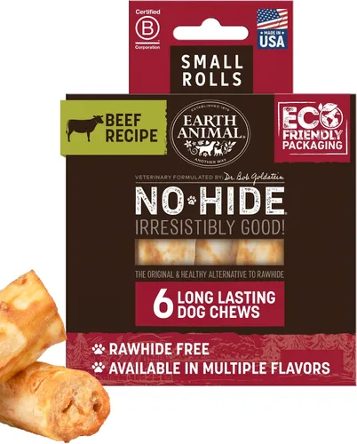 Vista 18 de Earth Animal No Hide - Masticables sin cuero para perros pequeños, sabor a tocino y queso de hamburguesa de la parrilla, libres de cuero crudo - 6