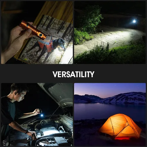 Vista 9 de Linterna LED recargable PIOOCAN S10Pro, linterna brillante de 2500 lúmenes, linterna táctica EDC con base magnética, linternas impermeables