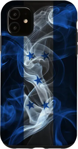 Vista 8 de iPhone 16 Smoky Honduras Flag - Funda de orgullo hondureño estilo humo