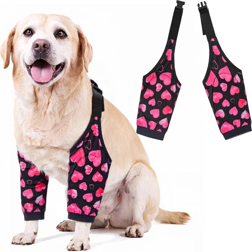 Vista 7 de Rodilleras protectoras para coderas de perro, rodilleras, manga para tratamiento de callos para heridas, patas delanteras para evitar lamer