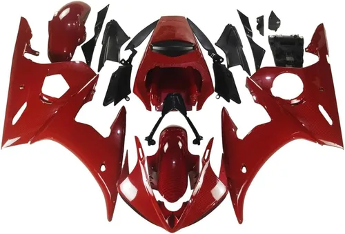 Vista 10 de Carenado para Yamaha YZF R6 2003-2005 y YZF R6S 2006-2009 (06 llamas rojas)