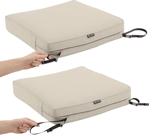 Vista 5 de Classic Accessories - Funda de cojín Montlake para banca de patio, Beige antiguo