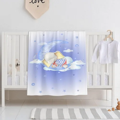Vista 8 de Bonita manta de franela de elefante, ultra suave y acogedora, manta de forro polar ligera y mullida, manta de felpa cálida para sofá, cama, 30 x 40