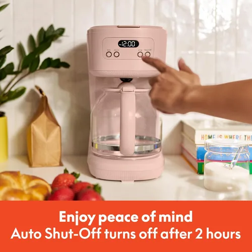 Vista 6 de bella Cafetera programable de 12 tazas, accesorios reutilizables aptos para lavavajillas, pantalla LCD de fácil uso, apagado automático, 900 vatios