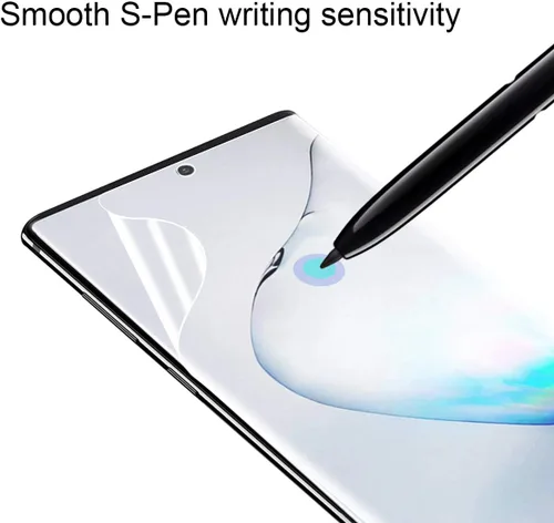 Vista 2 de Paquete de 3 protectores de pantalla de TPU compatible con Samsung Galaxy Note 10 de alta definición de borde a borde (cobertura completa)