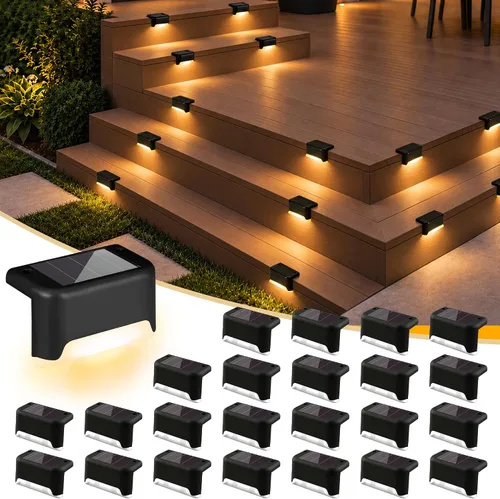 Vista 8 de SOLPEX Paquete de 24 luces solares de cubierta para exteriores Blanco cálido