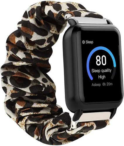 Vista 3 de Lamshaw Compatible con 3Plus Vibe Plus Band, banda elástica de tela elástica para mujer, lindas correas de repuesto compatibles con 3Plus Vibe