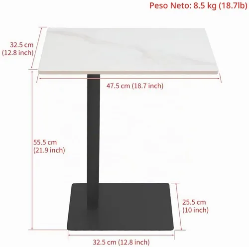 Vista 3 de Mesa auxiliar en forma de C de metal dorado con parte superior de mármol, moderna bandeja de café, escritorio lateral para sofá, sala de estar