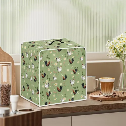 Vista 136 de Funda para cafetera, poliéster, azul, se adapta a la mayoría de máquinas de café estándar, protector resistente al polvo, huellas dactilares Playa