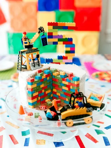 Vista 3 de Bloques de construcción Candy - Bolsa de 3 libras - Caramelos de bloque de construcción - Ladrillos de caramelo sabores surtidos - Surtido