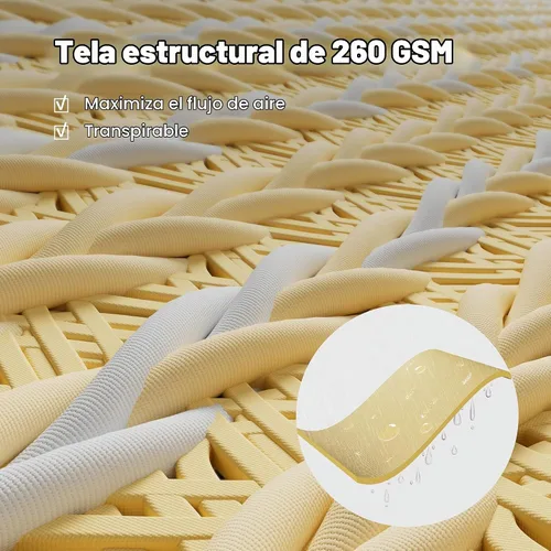 Vista 5 de ColourTree Super Ring - Vela de sombra solar rectangular beige de 8 x 12 pies, toldo UPF50 de grado comercial, esquinas y bordes reforzados, tela
