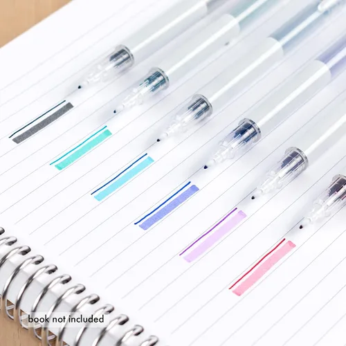 Vista 6 de Erin Condren Marcadores Gema de Doble Tinta/Doble Punta Coloridos, paquete de 6 6 bolígrafos, 12 colores de tonos joya y resaltadores en punta